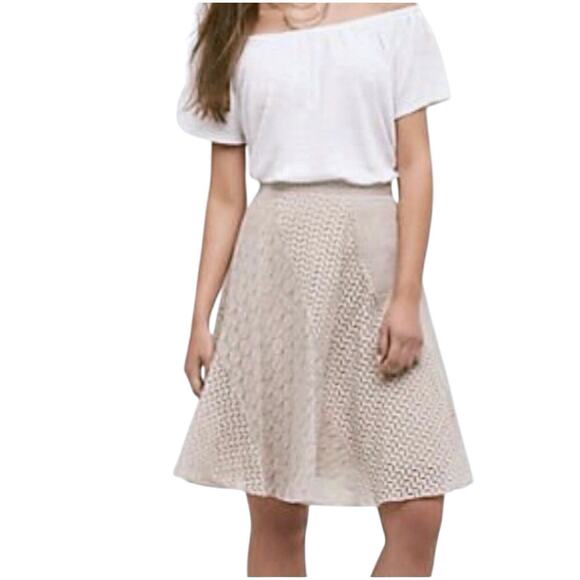 NWT ANTHROPOLOGIE MAEVE Women’s Linen Blend Patterned a-line skirt 8